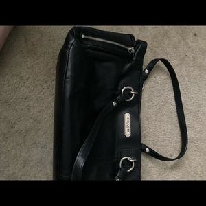 Genuine leather black coach purse